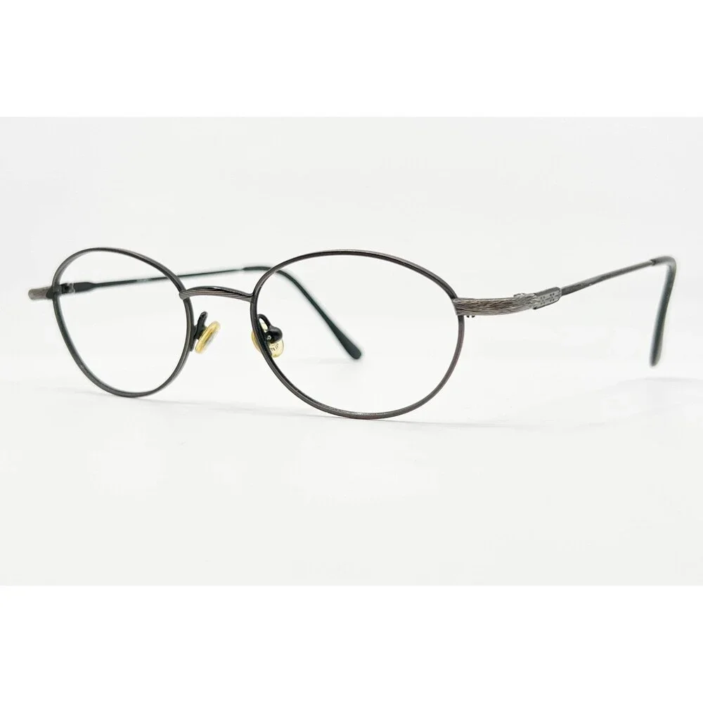 Rebel Eyeglasses Unisex Pewter Oval Metal Frames 49-19-140 Small Medium